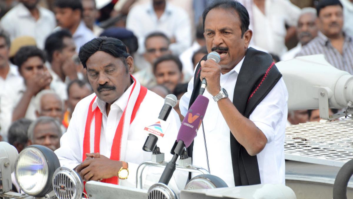 Modi Will Protect Interests Of Tamil Nadu, Says Vaiko - The Hindu