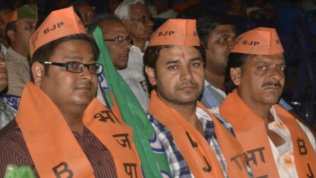 Gandhi cap changes colours! The Hindu