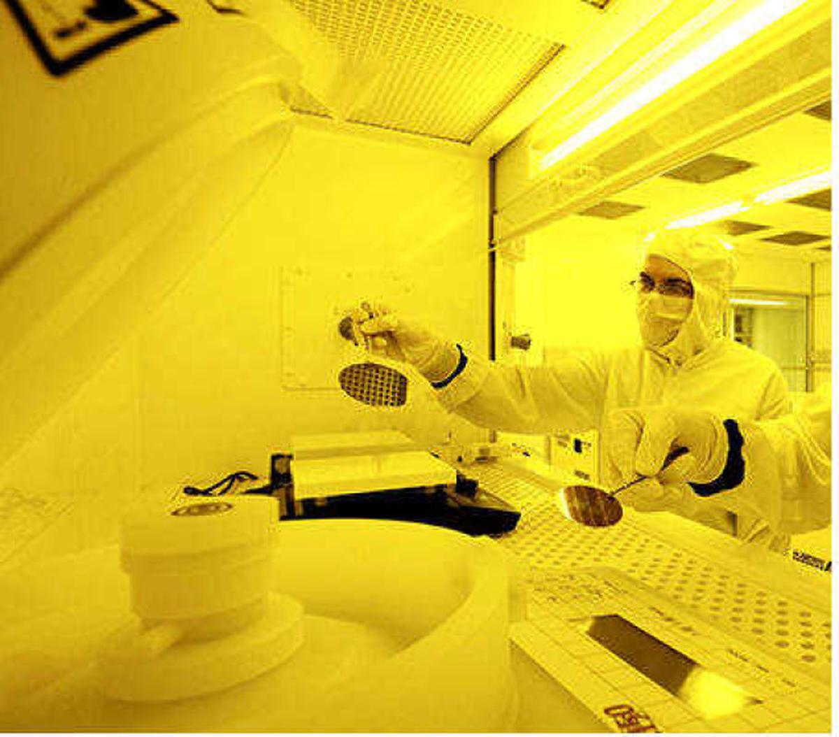An undated handout photo received on September 20, 2012 shows engineers making quantum devices at the Australian National Fabrication Facility at the University of New South Wales, Sydney. 