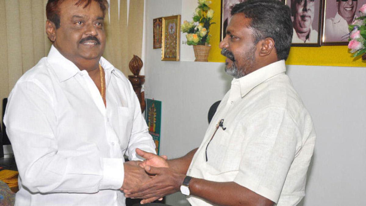 VCK leader asks Vijayakant to join DMK alliance