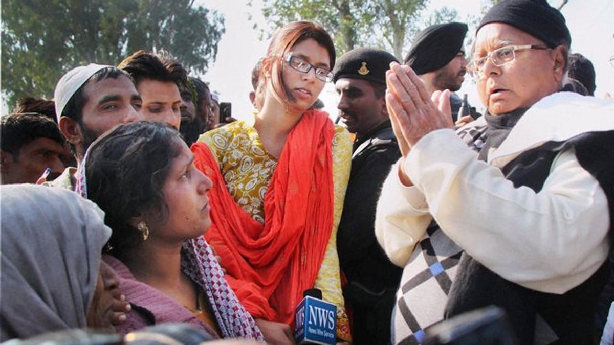 Muzaffarnagar riot victims in distress, scared to return Lalu The Hindu