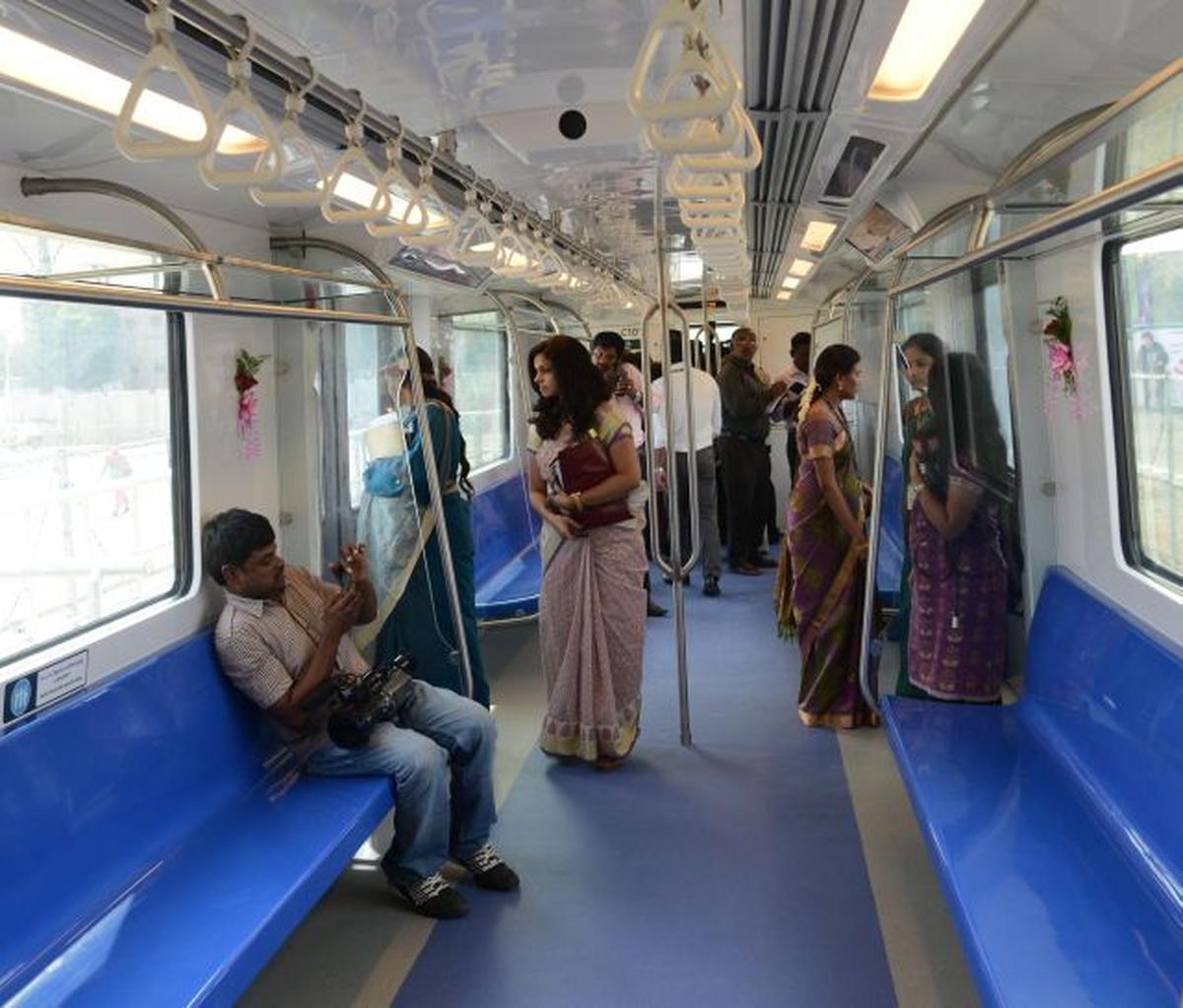 Chennai Metro coaches will have luggage racks - The Hindu