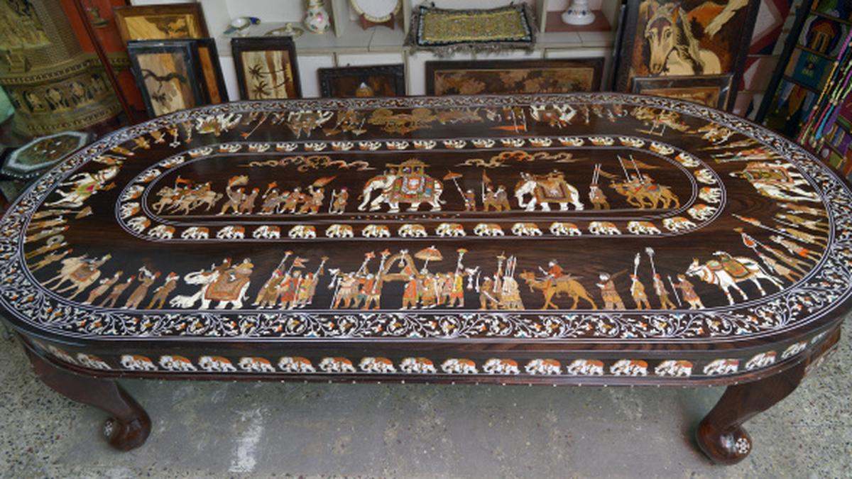 Mysore rosewood cheap inlay furniture