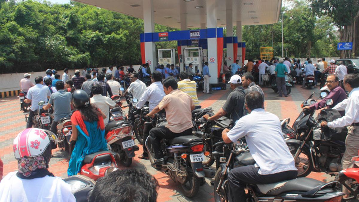 Motorists throng petrol pumps The Hindu