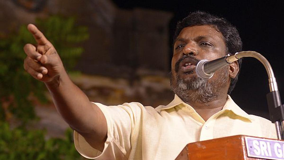 Thirumavalavan calls for action against Ramadoss - The Hindu