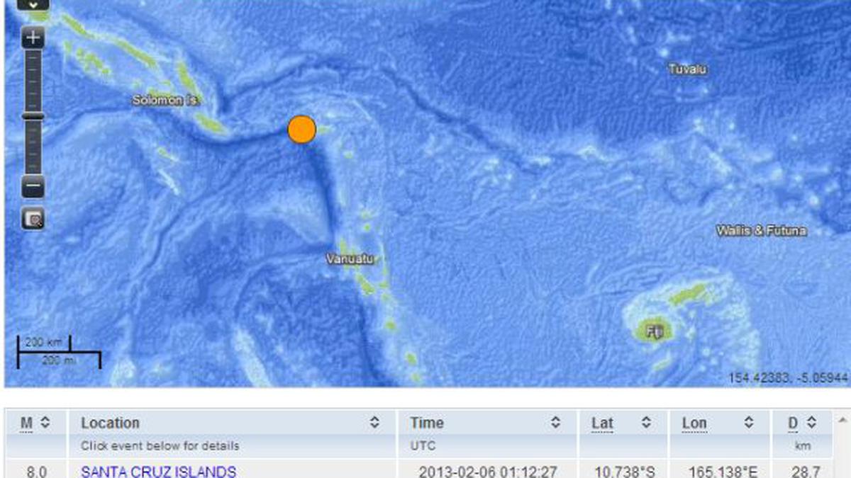 Tsunami hits Solomon Islands - The Hindu