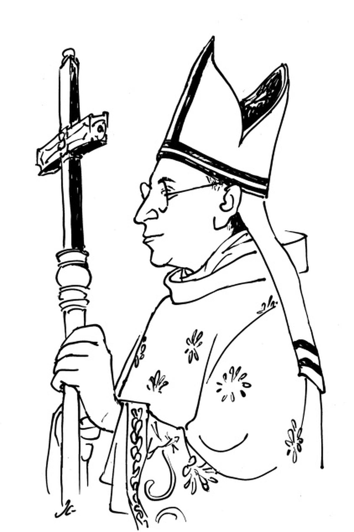 medieval pope drawing