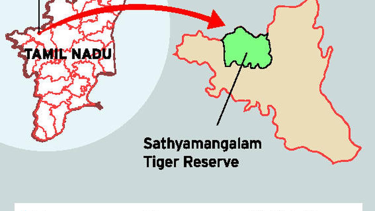 Sathyamangalam Tiger Reserve Map