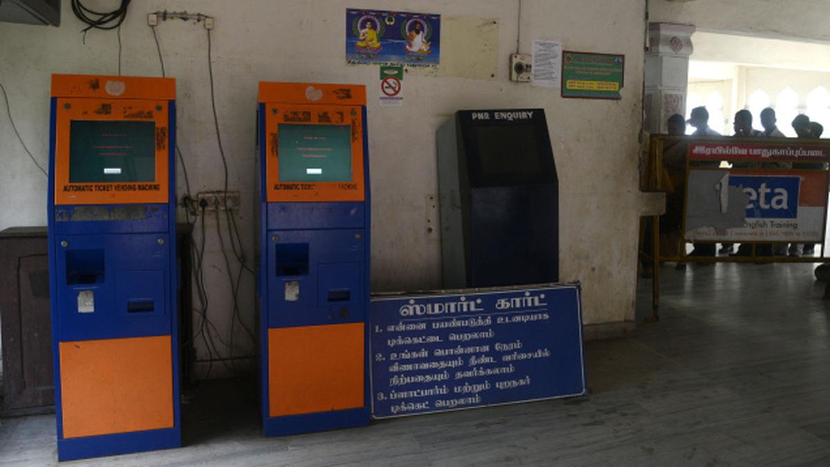 Ticket vending machines gather dust at stations - The Hindu
