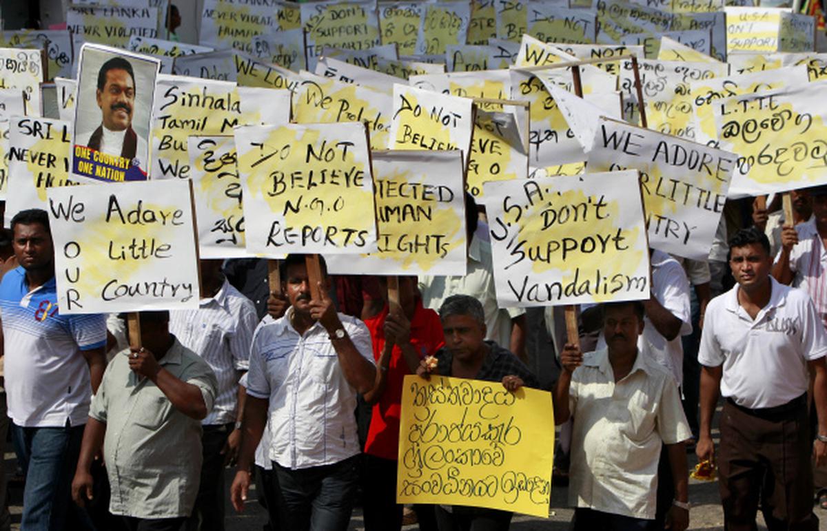 Protests in Sri Lanka against proposed U.N. rights resolution - The Hindu