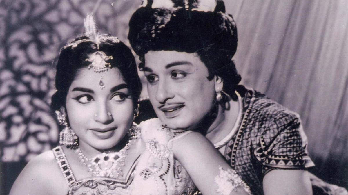 Mgr Jayalalitha And Saroja Devi In Arasa Kattalai 1967 The Hindu