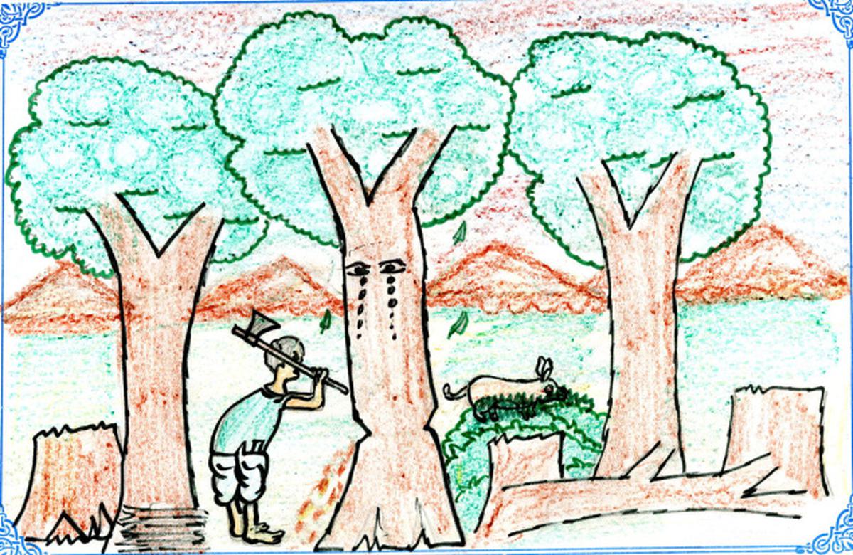 Happy Van Mahotsav Drawing | Save Trees Poster Drawing | Save Forest Drawing  | Van Mahotsav 2023 | Drawing for kids, Easy drawings, Creative drawing