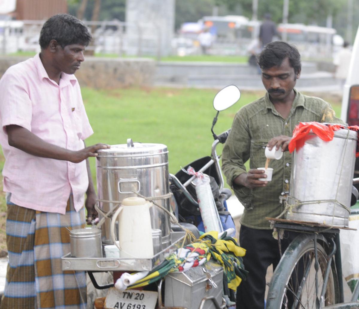 Regular customers of K Chandran's tea shop in Thiruvananthapuram have  formed close-knit communities - The Hindu