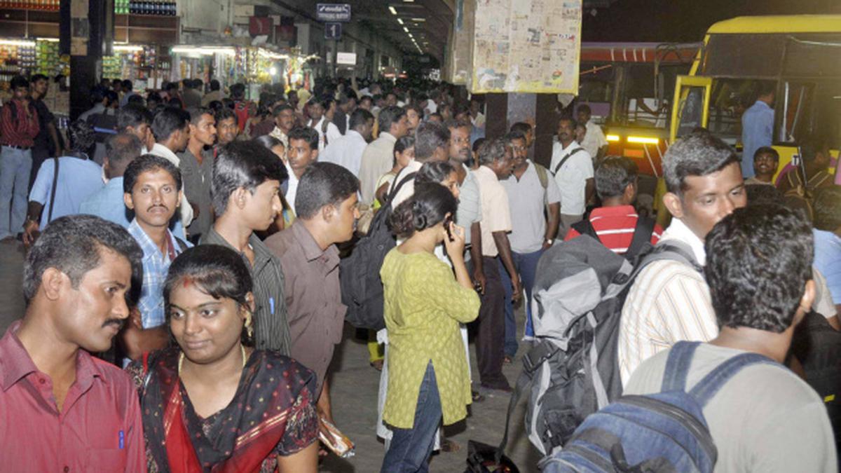 Koyambedu bus terminus bursting at its seams - The Hindu