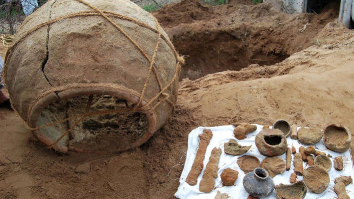 Burial urn of megalithic period unearthed The Hindu
