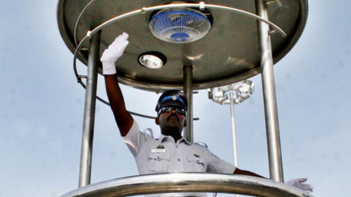 Modern traffic umbrellas at road junctions The Hindu