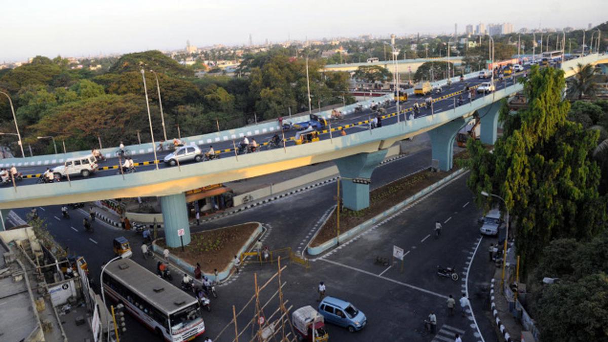 Perambur flyover, a relief for motorists - The Hindu