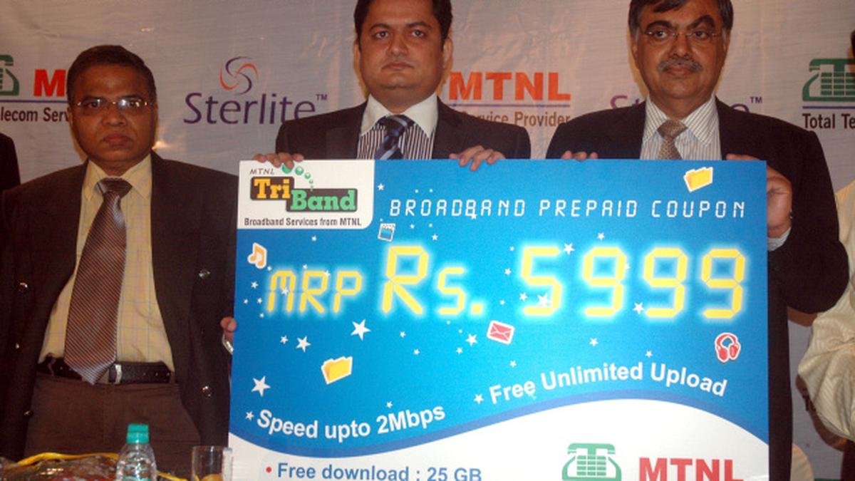 MTNL launches prepaid broadband service in Mumbai The Hindu