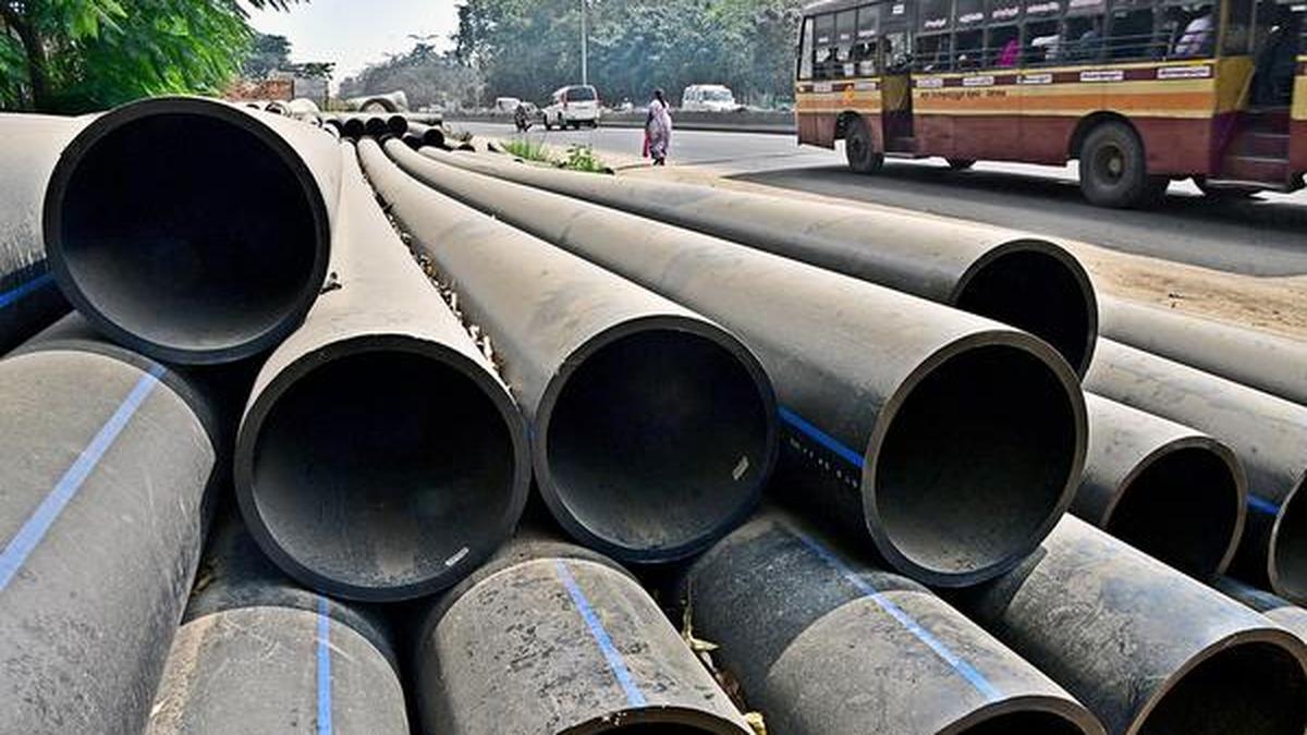 Water supply project progressing at a slow pace in the city The Hindu