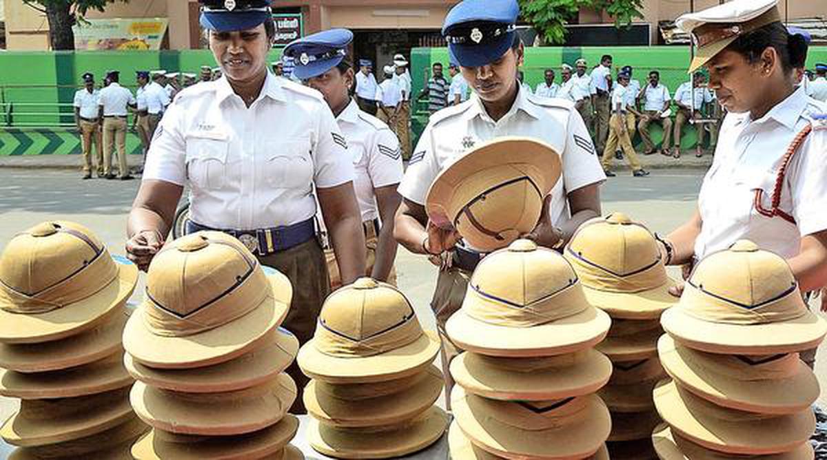 police traffic hat