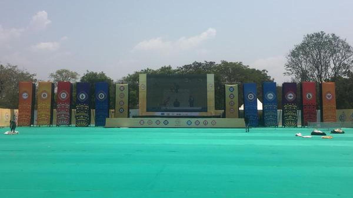Stage set for IPL Fan Park in city The Hindu