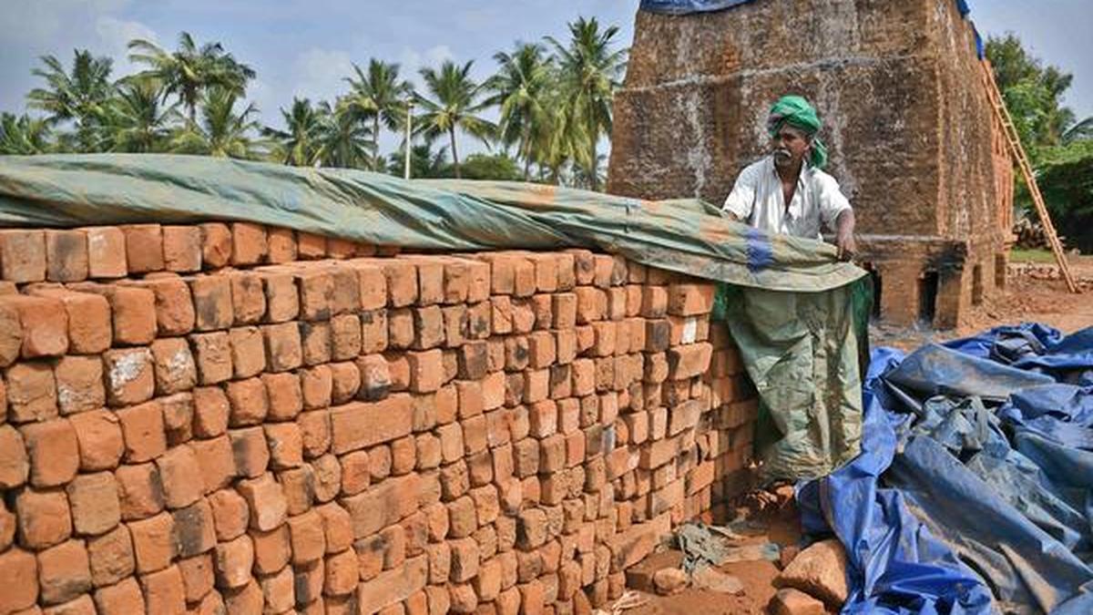 Rain affects brick kilns The Hindu