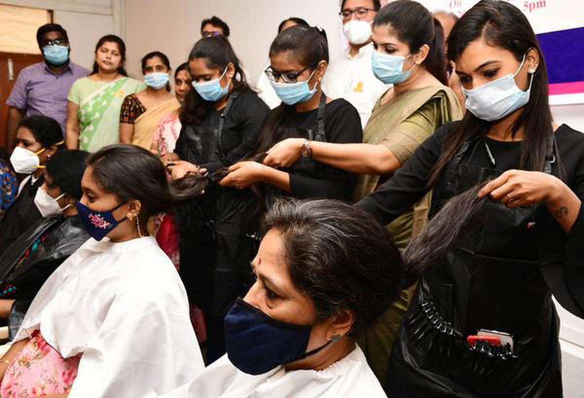 Hair donation campaign for cancer patients launched - The Hindu