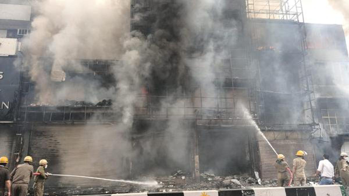 Major Fire At Delhis Lajpat Nagar Market The Hindu