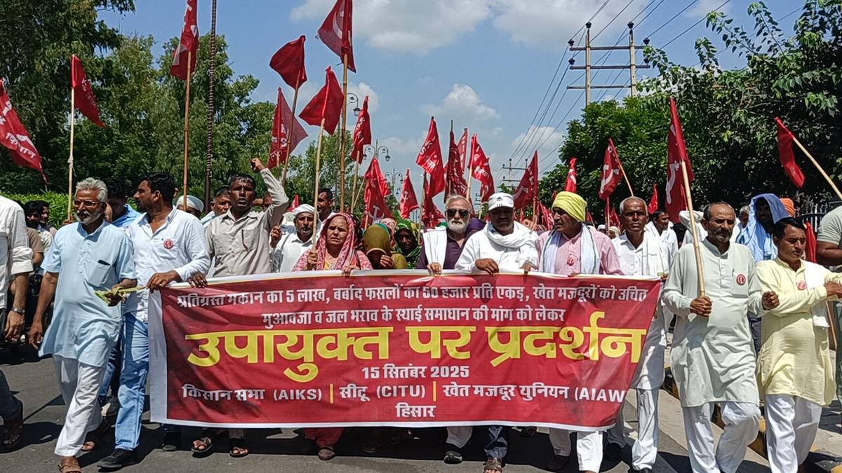 Haryana farmers protest against ‘inept’ handling of flood situation