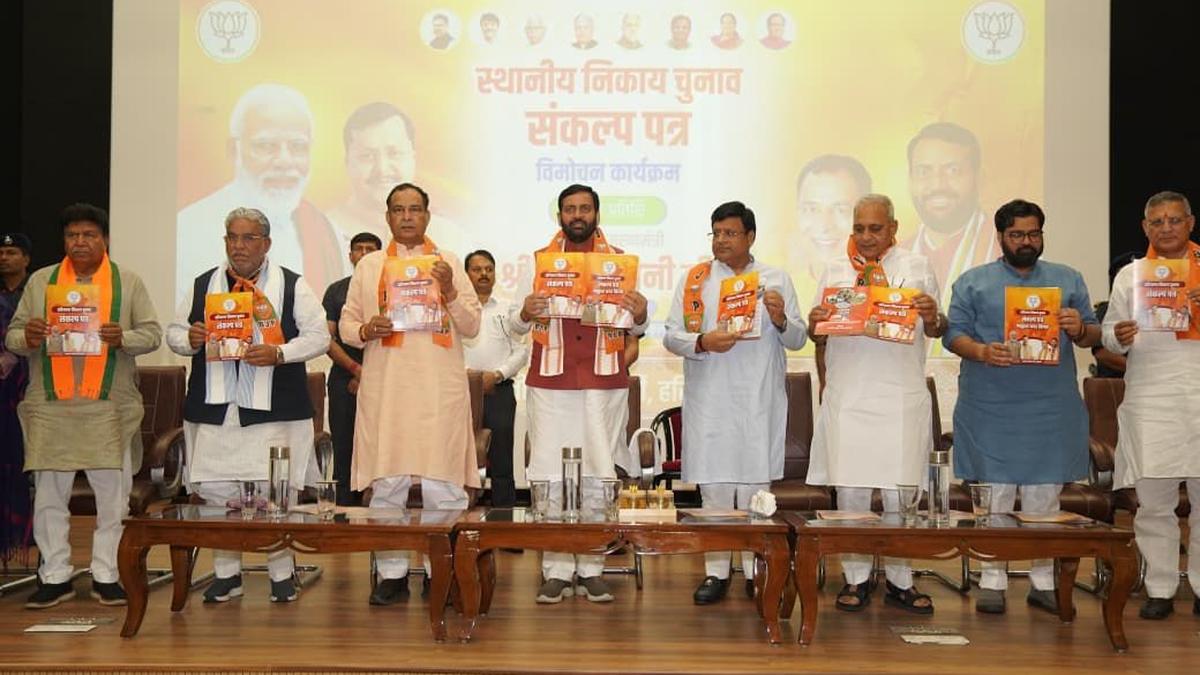 21 promises in BJP’s manifestos for civic elections in Haryana