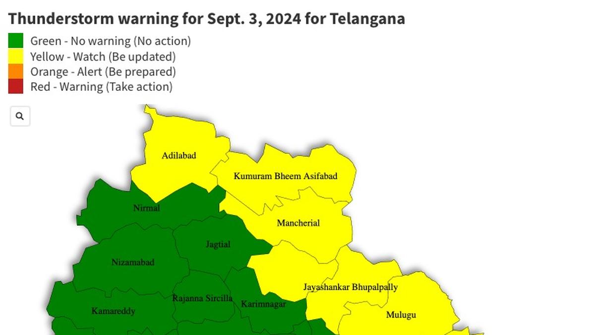 Telangana rain: IMD issues yellow alert in 10 districts for today