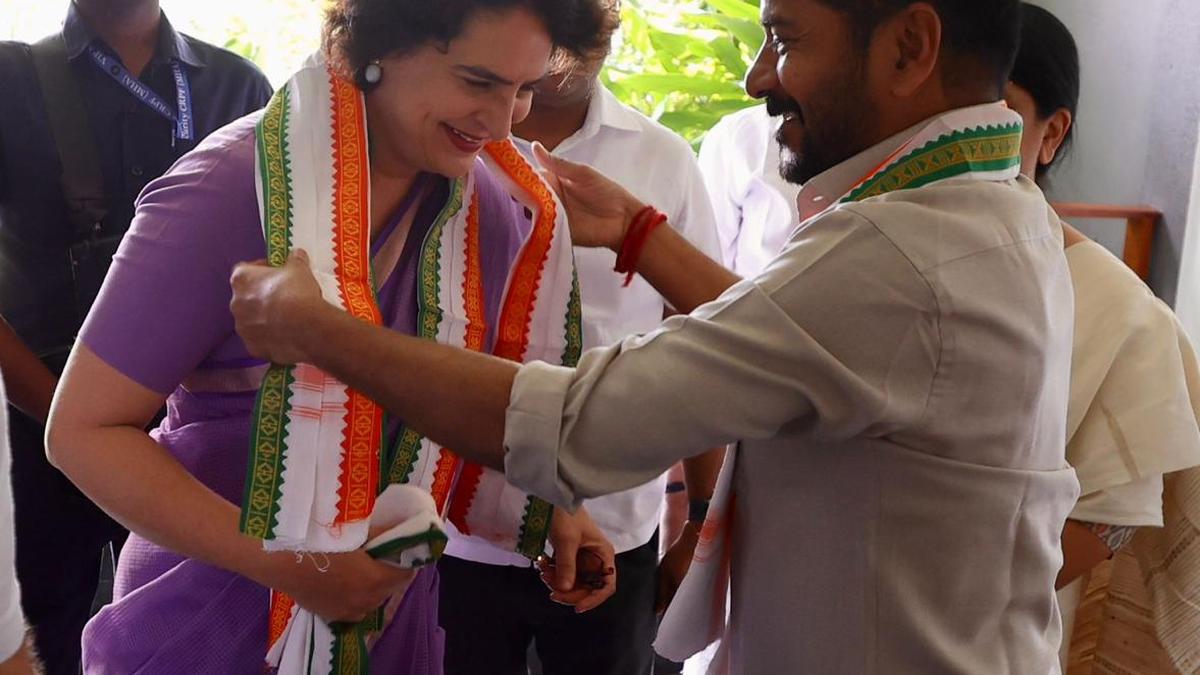 Revanth accompanies Priyanka Gandhi in filing nomination for Wayanad LS bypoll