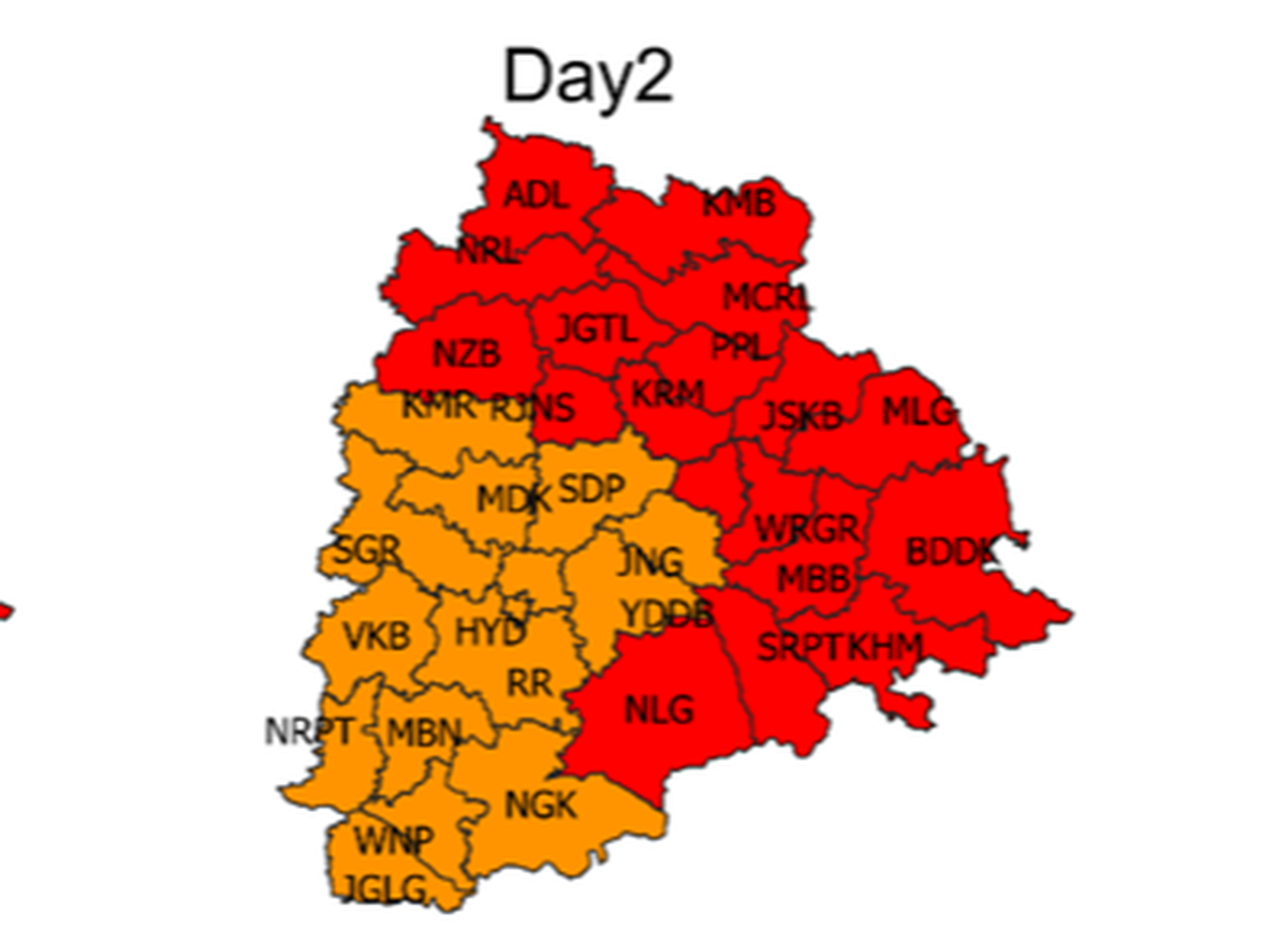 India Meteorological Department - Hyderabad Centre has forecast several districts of Telangana to record temperatures above 45°C on May 23, 2026 India Meteorological Department - Hyderabad Centre has forecast several districts of Telangana to record temperatures above 45°C on May 23, 2026