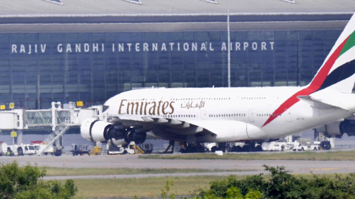 Close call for passenger at Hyderabad airport as a part of roof panel falls