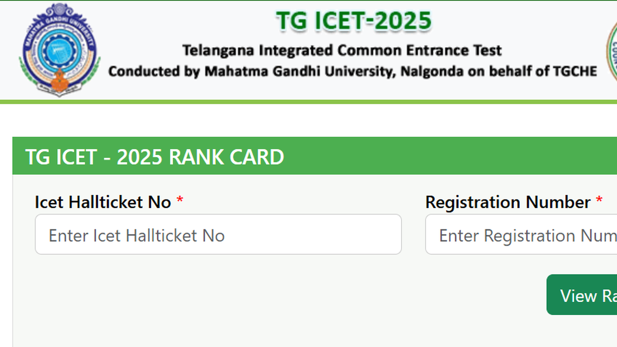 Telangana ICET 2025 results released
