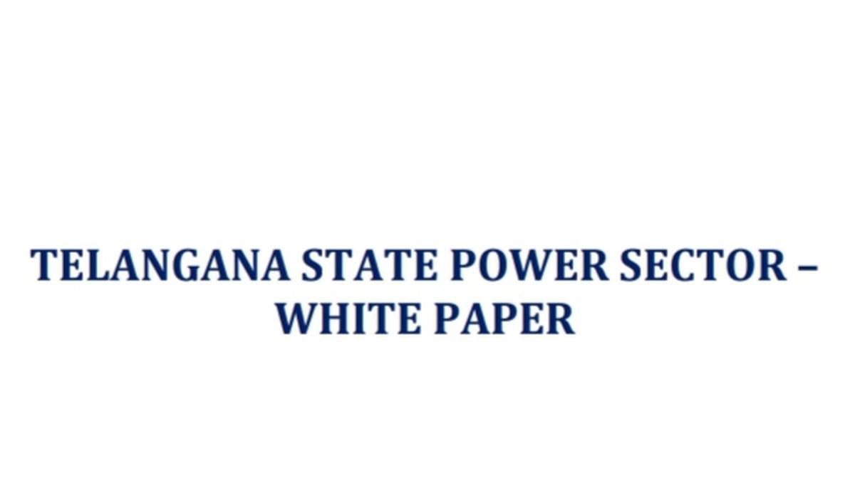 White paper on Telangana State Power Sector tabled by Deputy CM