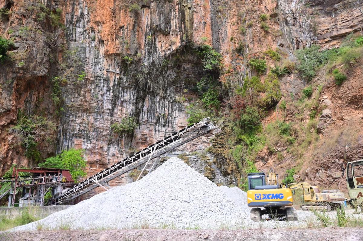 The conveyor belt at Srisailam Left Bank Canal (SLBC) in Nagakurnool was restored on Tuesday (March 4, 2025)