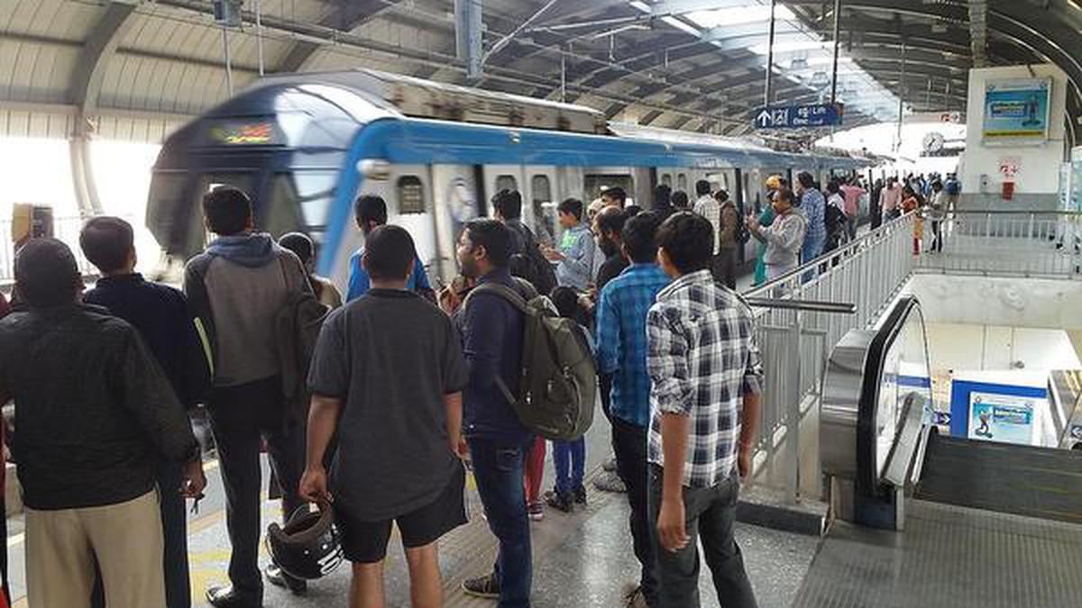 First metro rail trip joyride for many - The Hindu