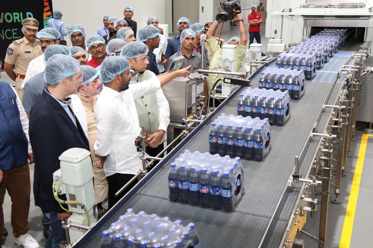 Hindustan Coca-Cola Beverages Private Limited’s green field plant located in Banda Thimmapur of Siddipet district was inaugurated by Telangana Chief Minister A. Revanth Reddy on Monday (December 2, 2024). He rolled out the production there. Hindustan Coca-Cola Beverages Private Limited’s green field plant located in Banda Thimmapur of Siddipet district was inaugurated by Telangana Chief Minister A. Revanth Reddy on Monday (December 2, 2024). He rolled out the production there.