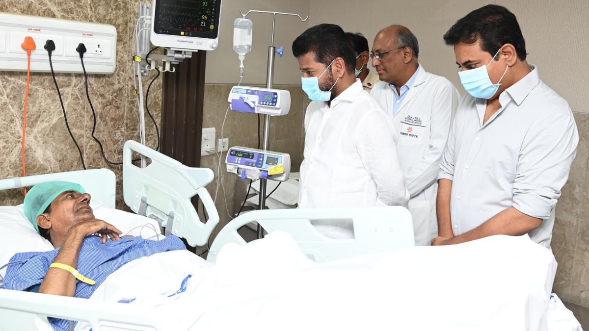 Chief Minister Revanth Reddy visits former CM KCR at Yashoda hospital