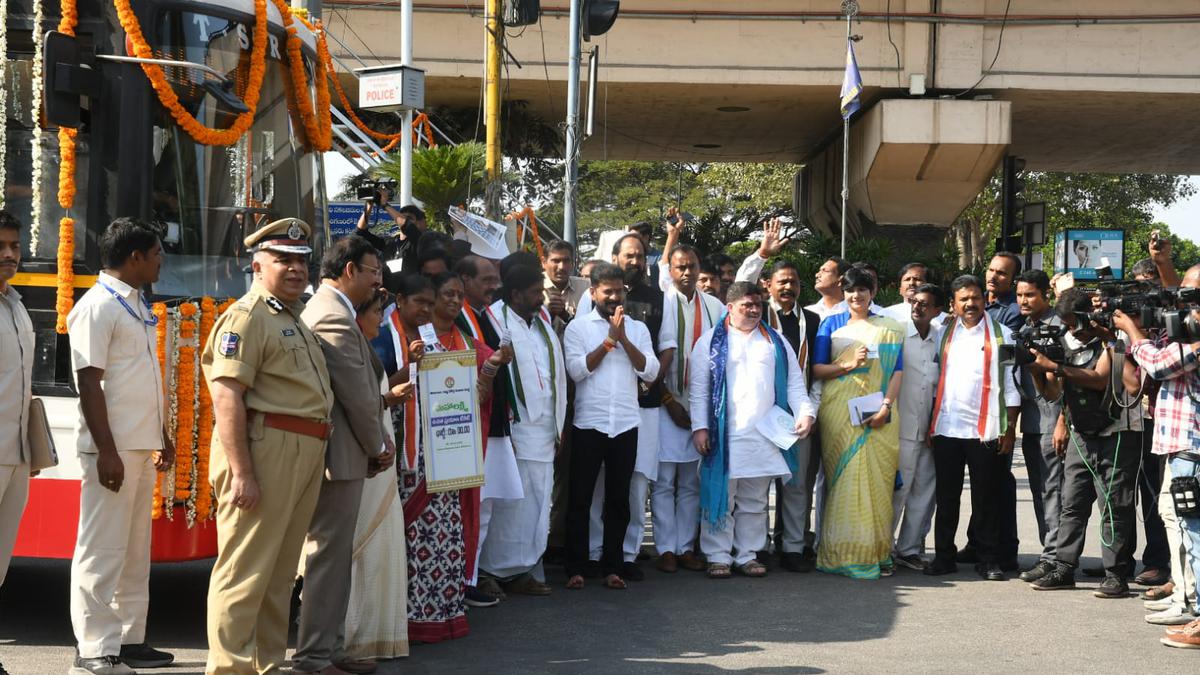 Telangana Chief Minister launches free bus rides for women and enhanced Aarogyasri Scheme