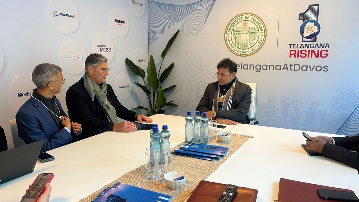 Agility’s VC meets Industries Minister at Telangana pavilion in Davos