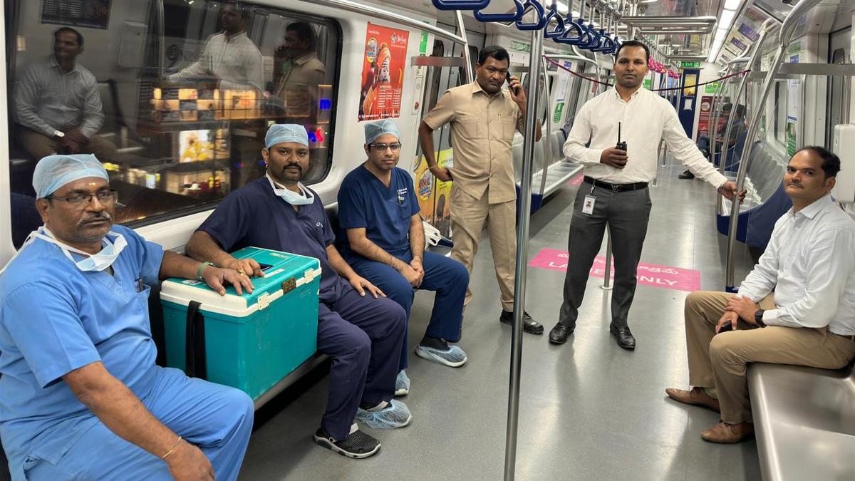 Hyderabad | Accident victim’s heart and lungs transported by Metro train and via ORR saves lives