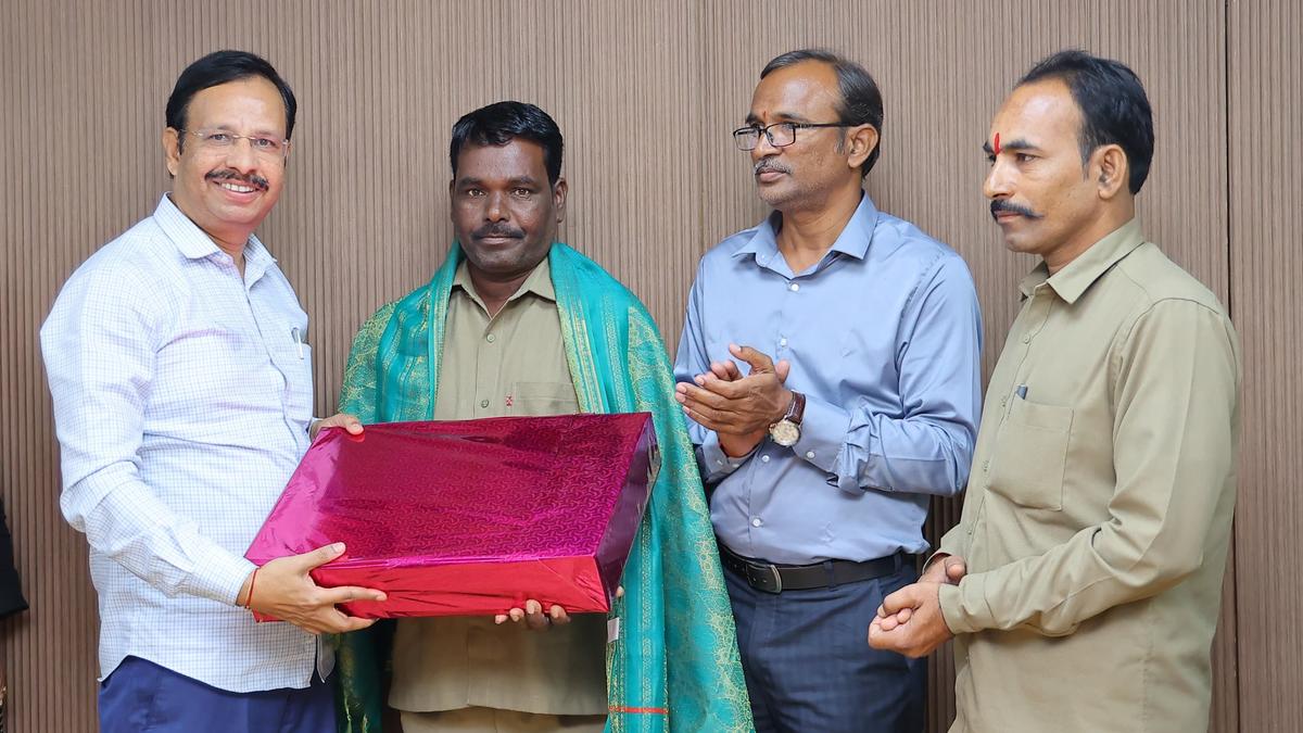 TGSRTC driver, conductor felicitated for helping child who suffered heart attack during journey