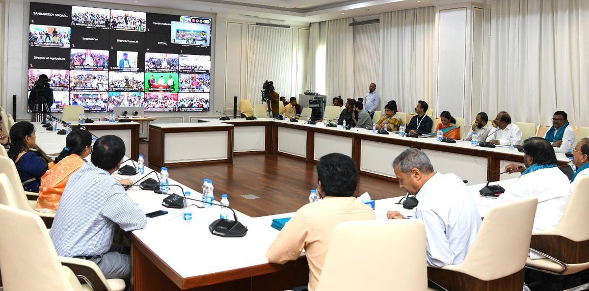 Rythu Nestham launched by Telangana government on March 6, 2024 enables farmers to interact with experts and officials through video conference to know the best practices in the farm sector.