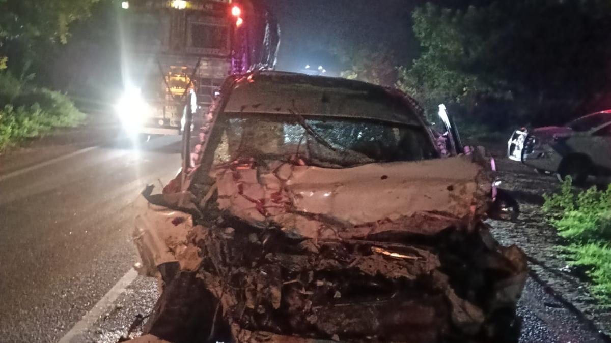 Baby boy killed, six other members heading to marriage injured in car-van collision in Jagtial