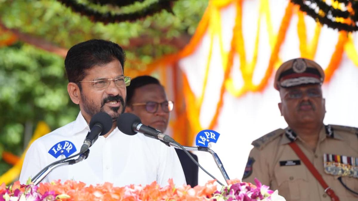 Telangana will not compromise on its rightful share of Krishna and Godavari waters, says CM on Praja Palana Dinotsavam