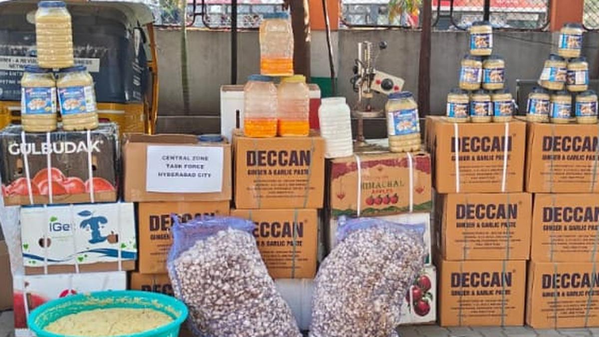 Hyderabad police nab gang for manufacturing and sale of adulterated ginger and garlic paste
