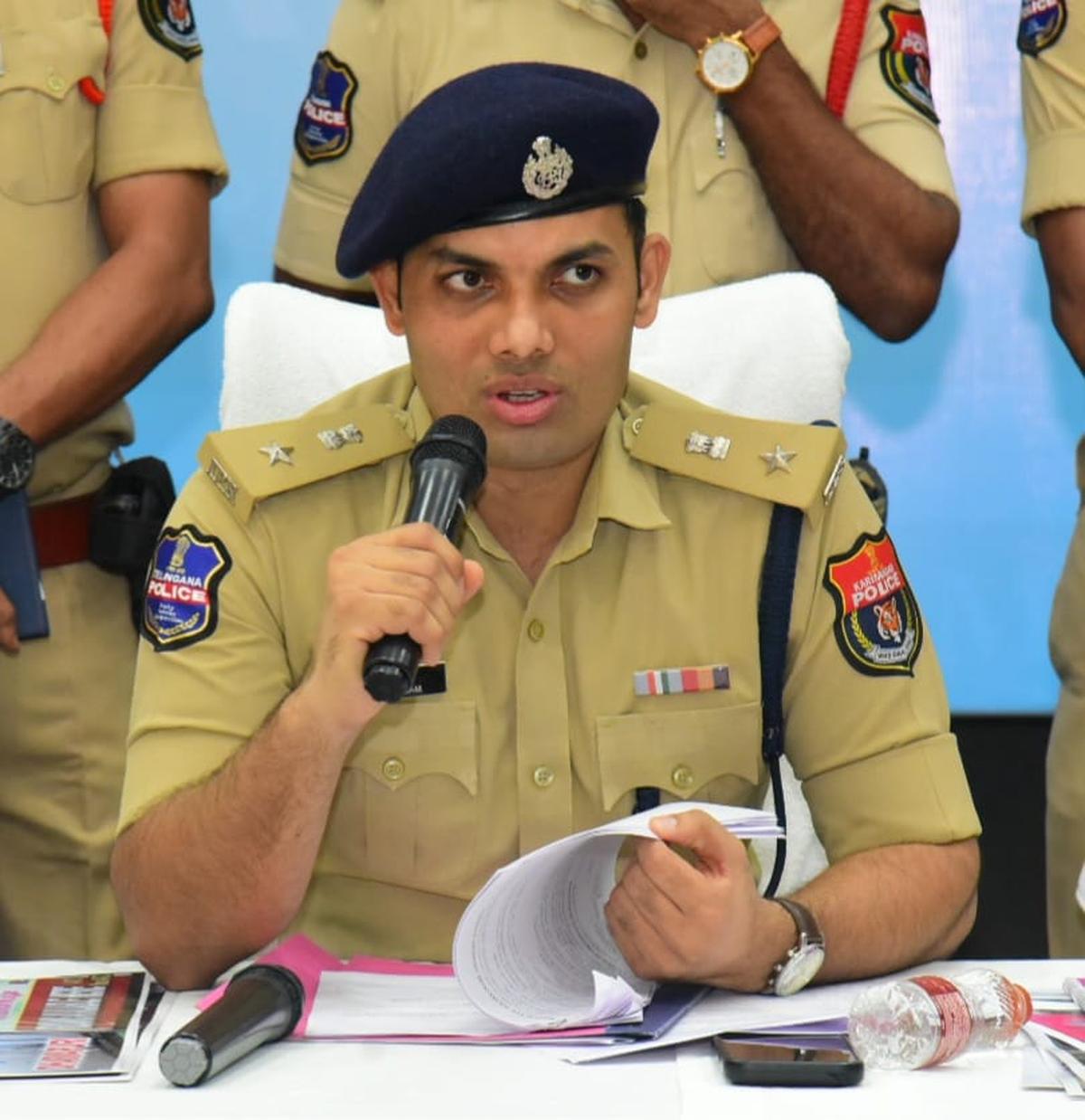 Karimnagar Police Commissioner Gaush Alam during a press conference in Karimnagar on Thursday (May 14, 2026) Karimnagar Police Commissioner Gaush Alam during a press conference in Karimnagar on Thursday (May 14, 2026)