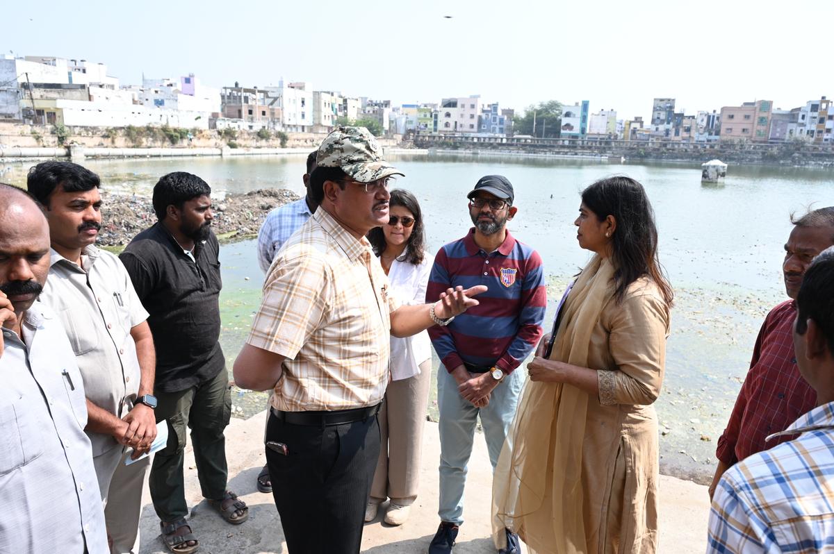 Hyderabad Disaster Response and Asset Protection Agency (HYDRAA) Commissioner, A.V. Ranganath,. at Katora Houz on Wednesday (January 21, 2026)